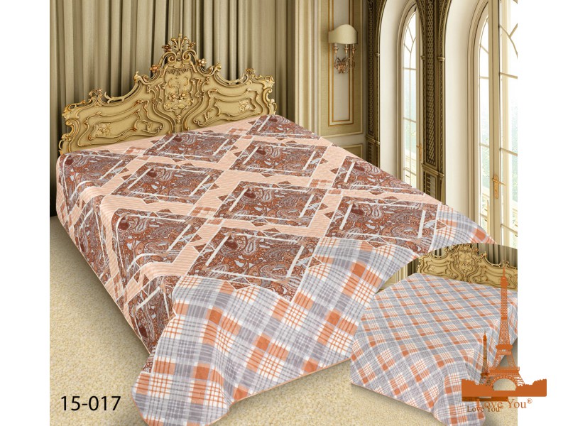 Покрывало двухстороннее Love you Barokko 15-017 220х240 см Коричневое