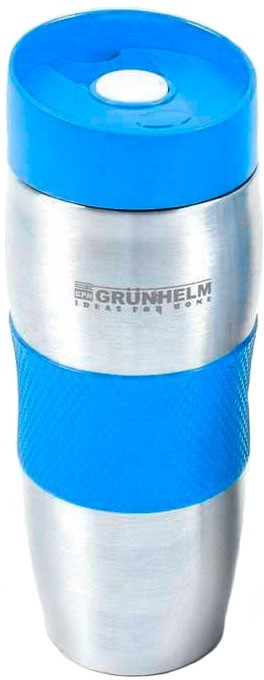 Термокружка Grunhelm 380 мл GTC103 голубая (75546)