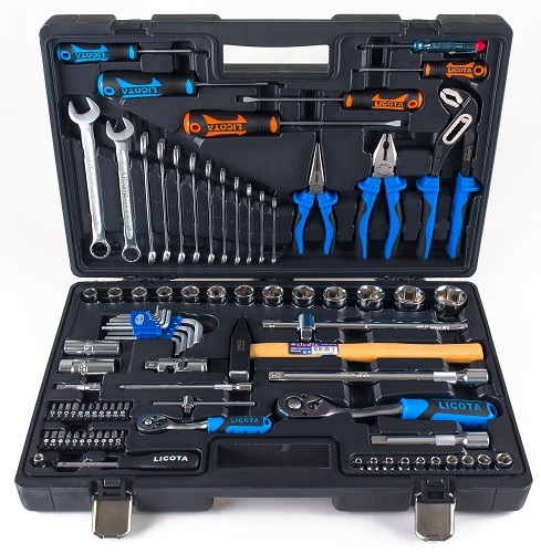 Набор инструмента Licota 1/4" и 1/2" 6гр. 89 предметов (ALK-8008F)