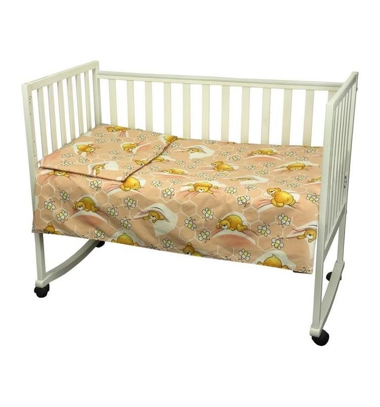 Комплект постельного белья Руно Радуга 60х120 см 7шт Детский Персиковый (960У_(Персиковий) солодкий