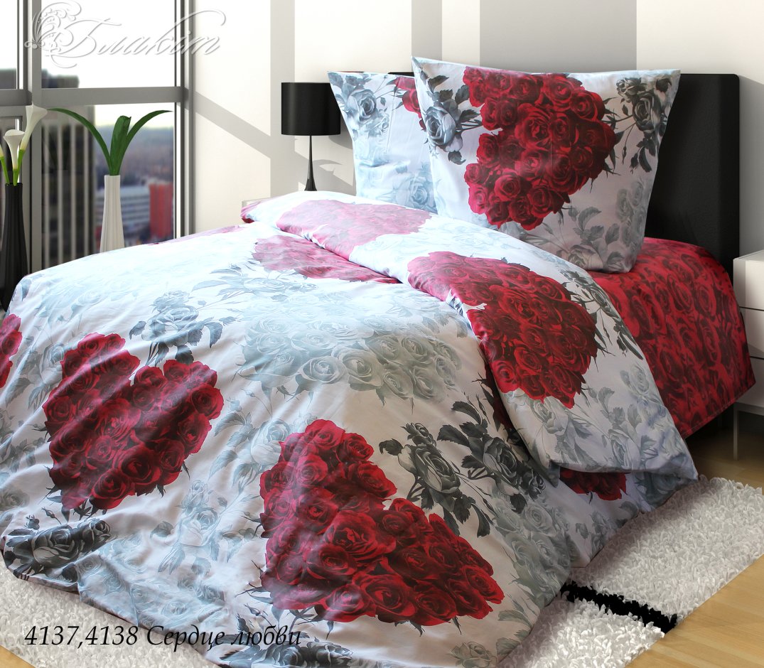 Комплект постельного белья Руно 143х215 см 4шт Полуторный Красный (1.137К_4137)
