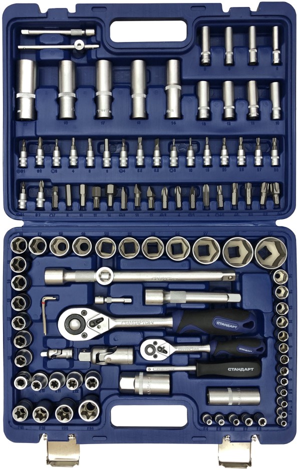 Набор инструмента Стандарт 1/4"&1/2" 108 шт с металлическими замками (STM-0108-6)