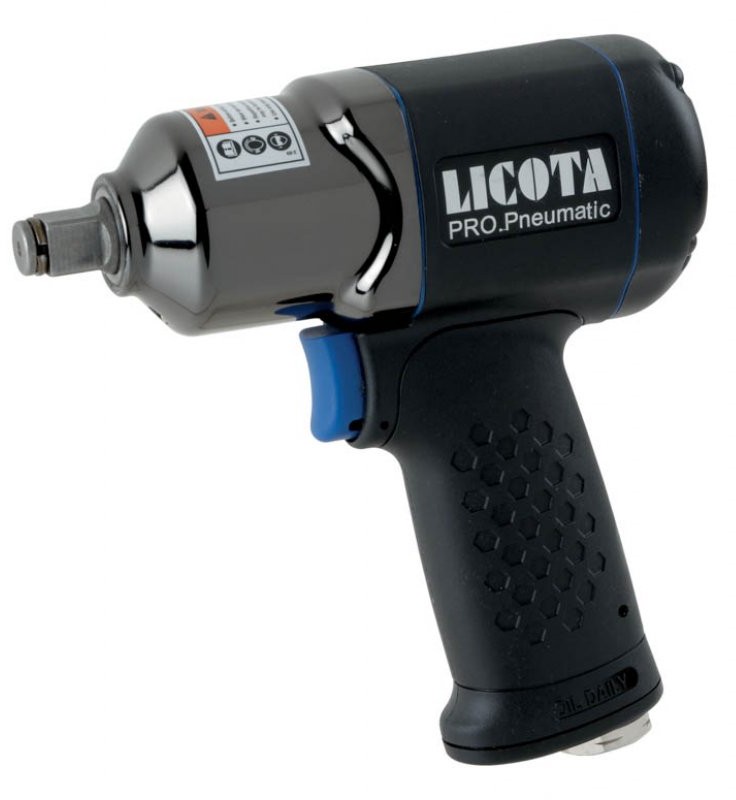 Гайковерт пневматический ударный Licota 1/2" 746 Нм (76 кГм) компактный композитный (PAW-04051)