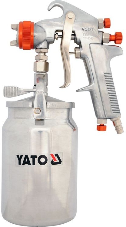 Краскопульт пневматический Yato 1.8 мм 380 л/мин 4 Бар 1000 мл (YT-2346)