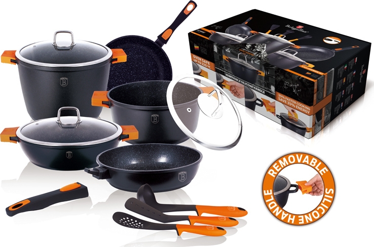 Набор посуды Berlinger Haus Granit Diamond Line 11 предметов (BH-1117)