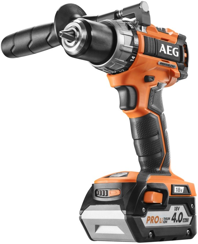 Шуруповерт бесщеточный AEG Li-ion 18 В, 4 Ач, 65 Нм, патрон 13 мм, 2 батареи (BS18C2BLLI-402C)