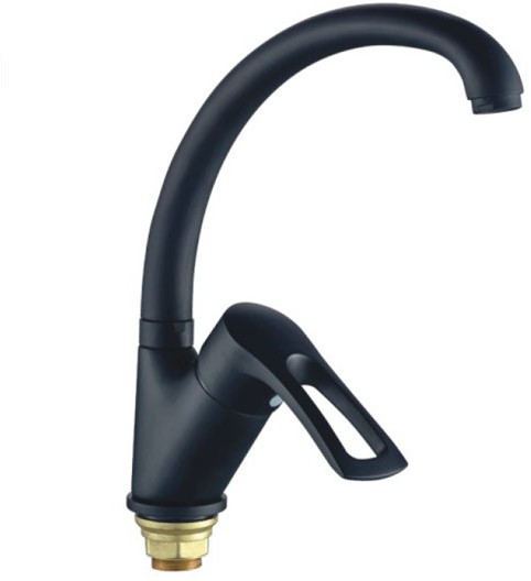 Смеситель для кухни Cron Hansberg 777 на гайке BLACK (CR0789)