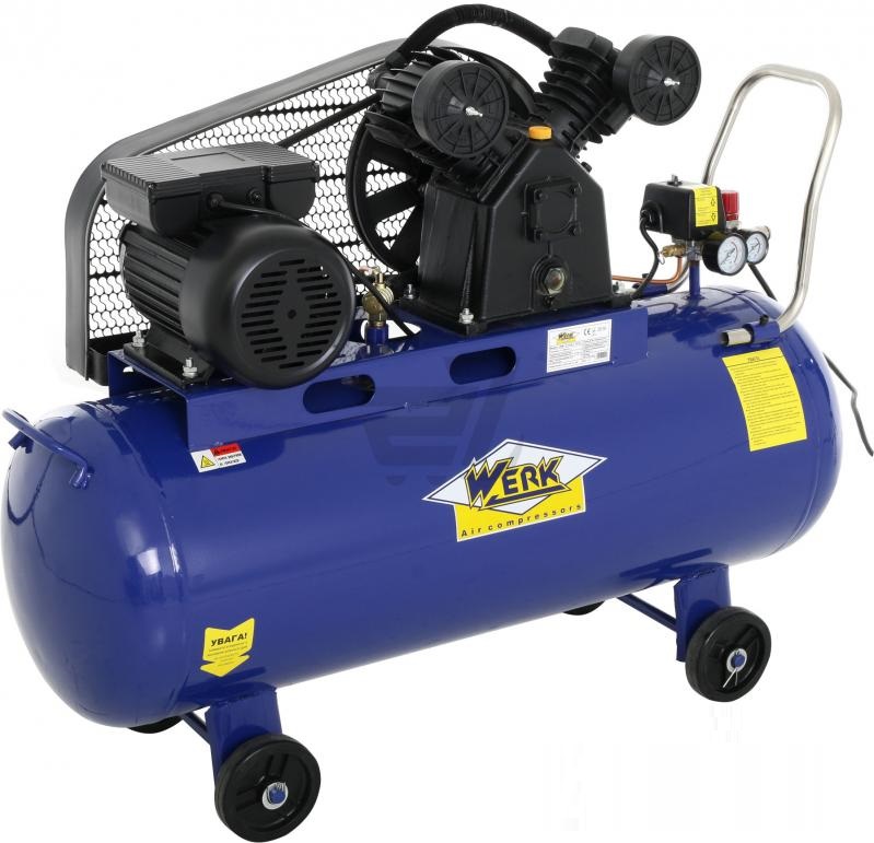 Компрессор Werk VBM-0.4-100 2.2кВт 100л 420л/мин 10бар 220В (51487)