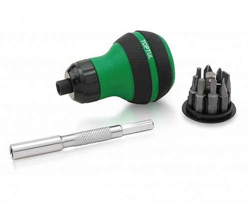 Трещоточная отвертка мини Toptul 9 в 1 (GAAR1101)