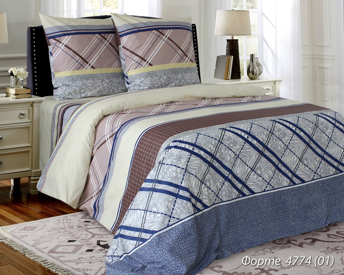Комплект постельного белья Руно Форте 200х220 см 4шт Двуспальный Серый (655.114БК_4774 Форте)
