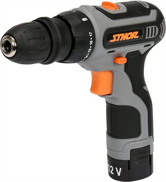Шуруповерт дрель со сменным патроном STHOR 12 В Li-ion 1.5 Ач, КМ-24 Nm, патрон 10 мм DW (78105)