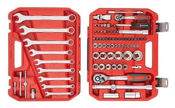 Набор инструментов 1/2" & 1/4" 82 ед ET-6082SP INTERTOOL (ET-9082)