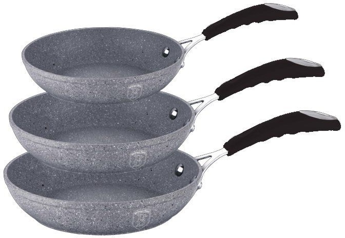 Набор сковород Berlinger Haus Gray Stone Touch Line 3 предметов (BH-1180N)