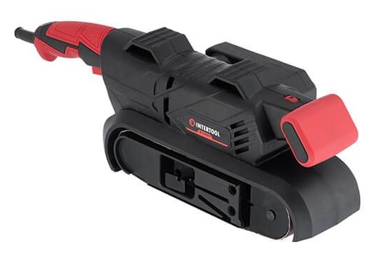 Шлифмашина ленточная Intertool 900 Вт, 200-400 м/мин, 76*533 мм (WT-0531)