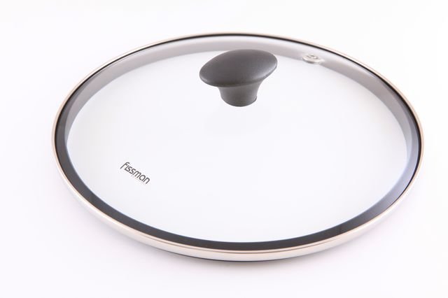 Крышка Fissman 28 см с силиконовым ободом/жаропрочное стекло (GL-9934.28)