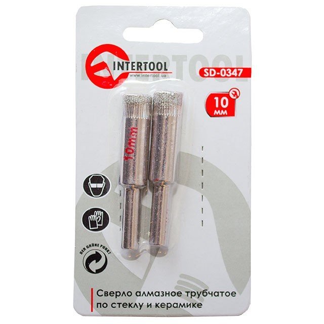 Коронка трубчатая Intertool по стеклу и керамике 10мм (SD-0347)