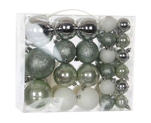 Елочные шарики House of Seasons набор из 46 шт оттенки серого (1028486)