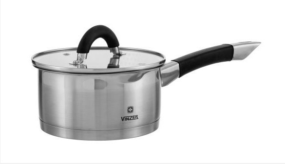 Ковш Vinzer Progresso Series 16 см 1.5 л с крышкой (89051)