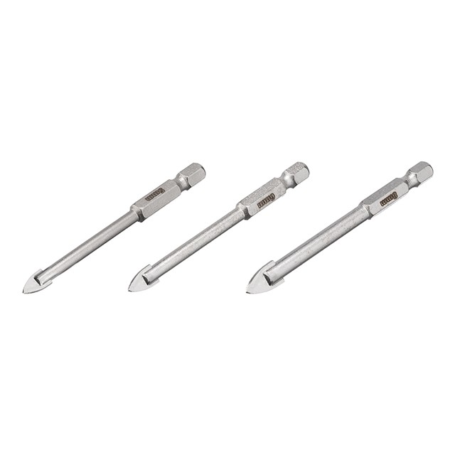 Набор сверл по стеклу и керамике Intertool 5+6+8 мм HEX 1/4''(6.35mm) (SD-0293)