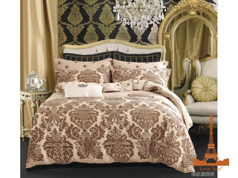 Комплект постельного белья Love you 220х230 см 5шт Семейный Коричневый (Pattern 51)