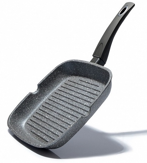 Сковорода гриль квадратная Fissman GREY STONE 24 см (4977)