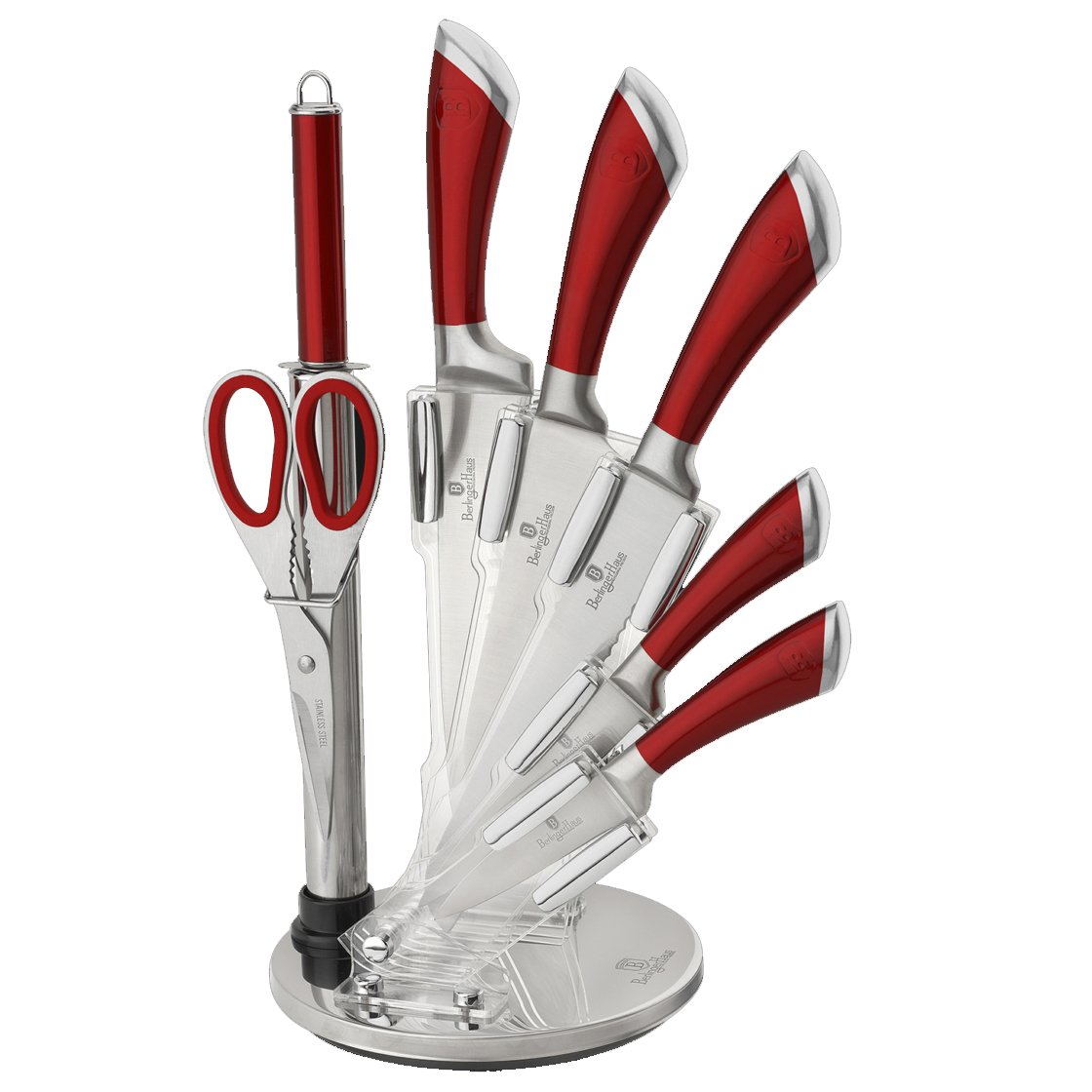 Набор ножей Berlinger Haus Stainless steel Perfect Kitchen Line 8 предметов  (BH-ST 8 R)