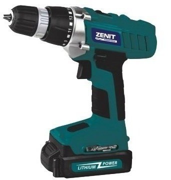 Шуруповерт аккумуляторный Зенит ЗША-14 М профи Li-ion (832350)