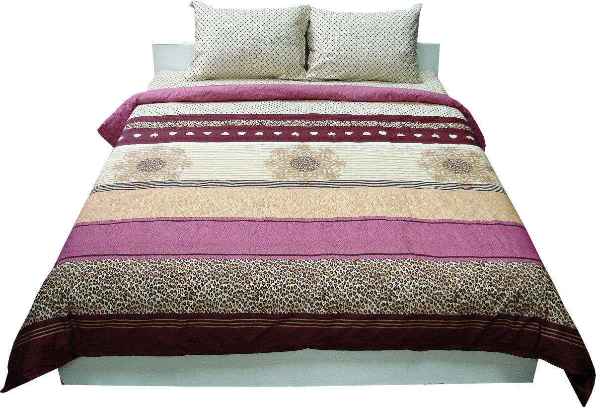 Комплект постельного белья Руно 220х240 см 4шт Евро Бежевый (845.137К_40-0689bordo)