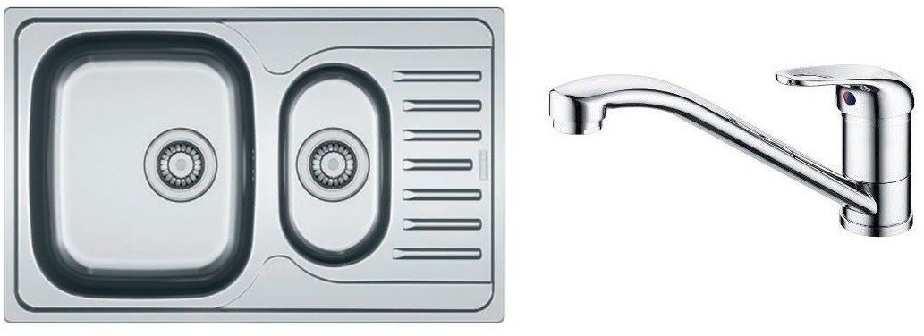 Кухонная мойка Franke Polar PXL 651-78 + смеситель Narew 35 Plus (101.0444.132)