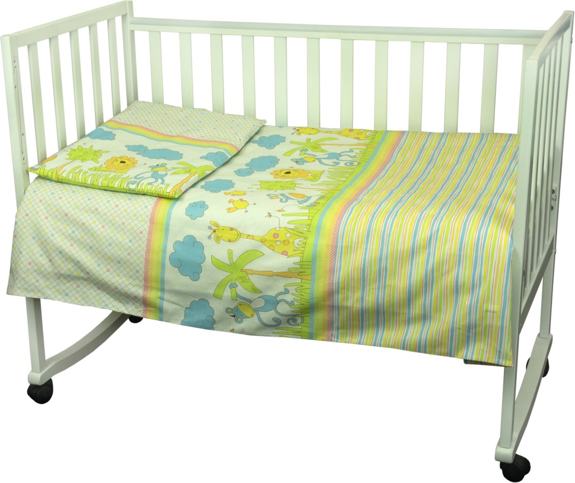 Комплект постельного белья Руно Джунгли 60х120 см 3шт Детский Желтый (932Джунглі)