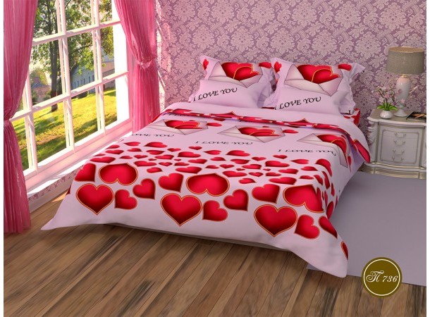 Постельное белье Leleka-Textile Полиэстер 175х210 Розовое Двуспальное
