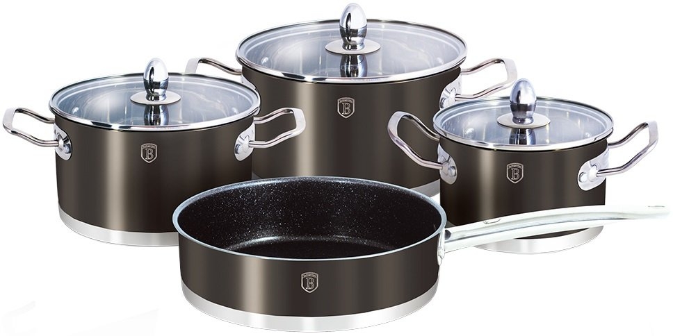 Набор посуды Berlinger Haus Metallic Сarbon Passion Collection 7 предметов (BH-1319)