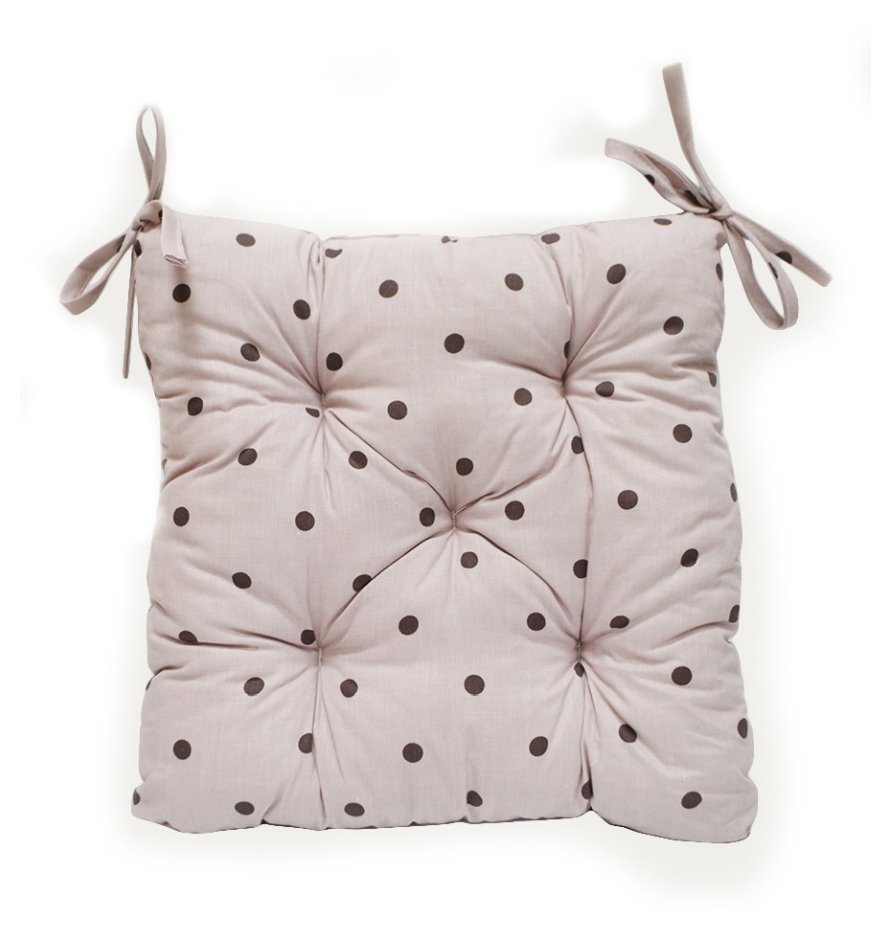 Подушка для стула Прованс Горох 40х40 см Бежевая (.007067)