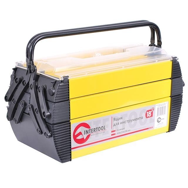 Ящик Intertool для инструмента 18", 5 секций, 454*210*230мм (BX-5018)
