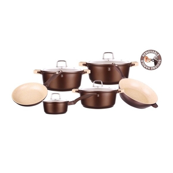 Набор посуды Berlinger Haus Granit Diamond Line 10 предметов (BH-1113)