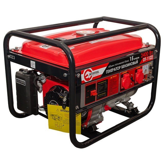 Генератор бензиновый Intertool 2.2 кВт, 5.5 л.с., 4-х тактный (DT-1122)