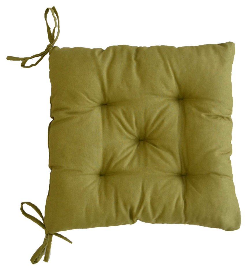 Подушка для стула Прованс 40х40 см Оливковая (.008077)