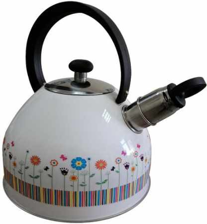 Чайник Gusto 2.5 л со свистком (GT-1402-25/1 цветы)
