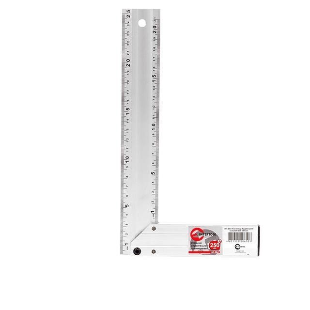 Угольник Intertool строительный алюминиевый 250мм (MT-2061)