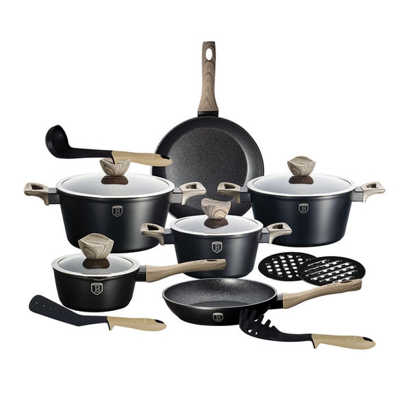 Набор посуды Berlinger Haus Ebony Maple Line 15 предметов (BH-1536)
