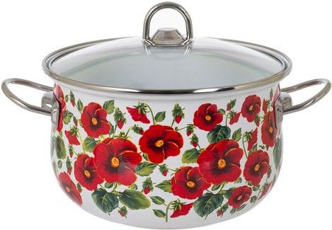 Кастрюля Savasan люкс 20 см 3.7 л Маки (6289802)