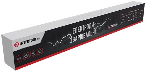 Электроды сварочные Intertool 6013, 4 мм, 2.5 кг, STORM (EW-2540)