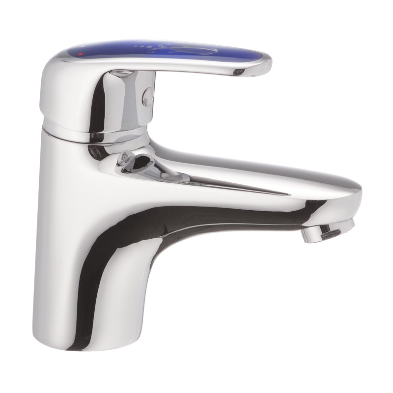 Смеситель для раковины Haiba MAGIC 001 с синей ручкой (HB0662)