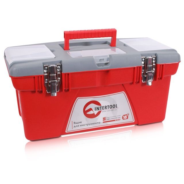 Ящик Intertool для инструментов 18" 480x250x230 мм с металлическими замками (BX-0518)