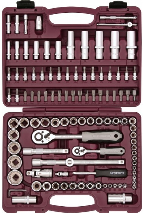 Набор инструмента универсальный Thorvik 1/4", 1/2"DR, 108 предметов (UTS0108)
