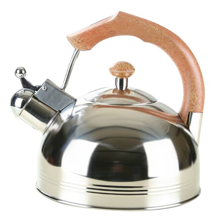 Чайник Maestro Rainbow со свистком 3 л стальной с коричневой ручкой (MR-1307)