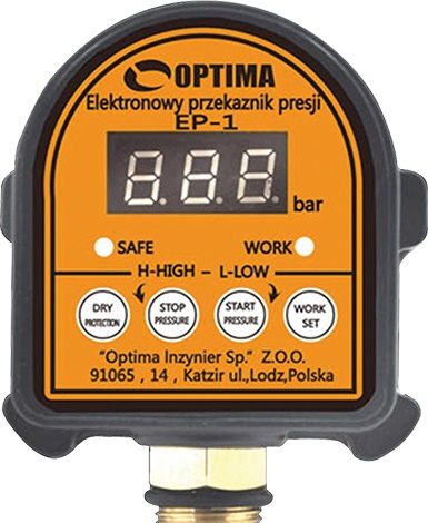 Электронное реле давления Optima EP-1 с защитой сухого хода