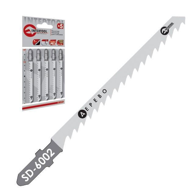 Полотно пильное Intertool для лобзика, 75мм, зубья 4мм, по дереву (SD-6002)