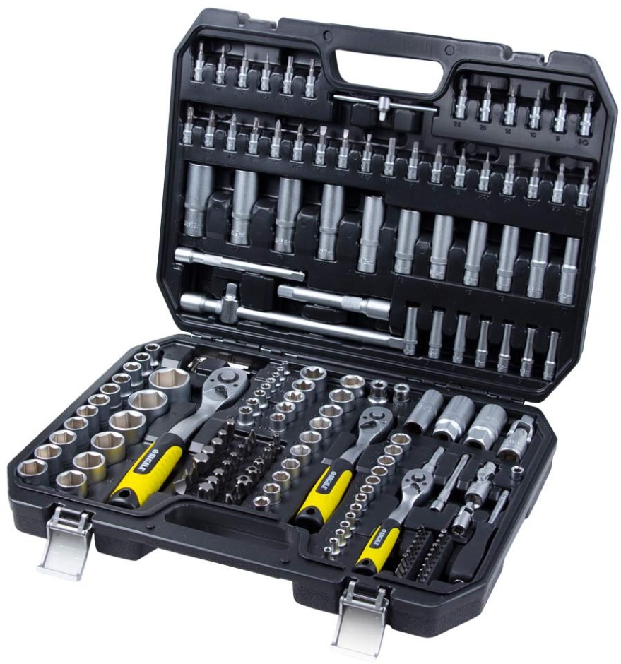 Набор насадок торцевых и биты Sigma 1/4" 3/8" 1/2" 171 шт CrV (6003811)