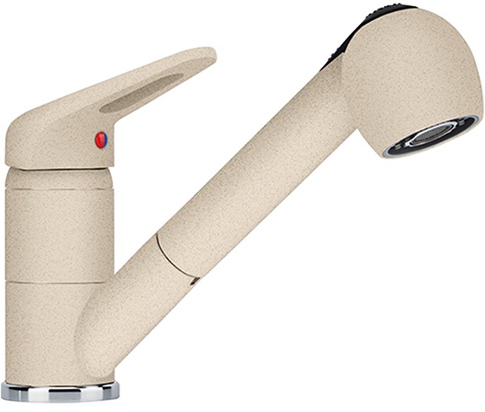 Смеситель для кухни Franke NOVARA-PLUS с выносным шлангом фрагранит бежевый (115.0470.665)